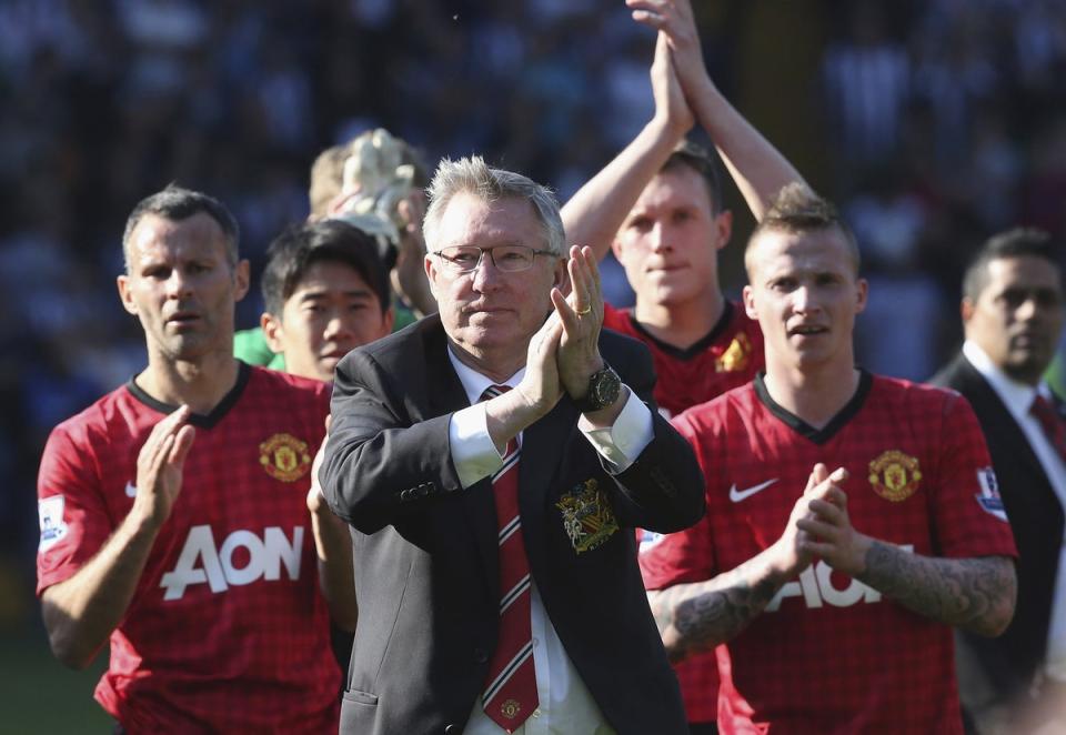 Sir Alex Ferugson alongside Ryan Giggs, left, during their time at Manchester United (Getty Images)