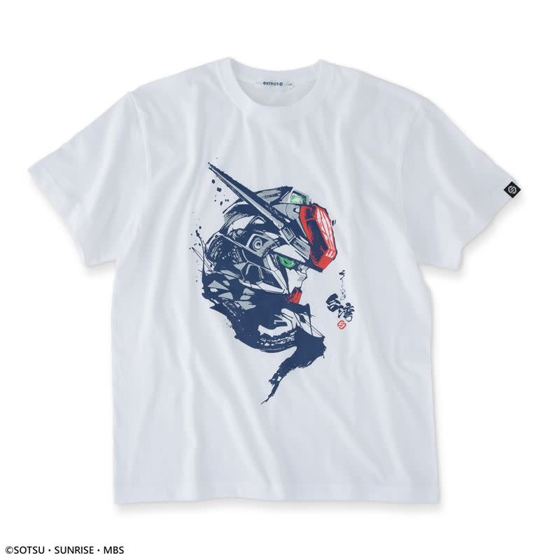 STRICT-G TAIWAN限定『機動戰士鋼彈 水星的魔女』水墨風短袖T恤 異靈鋼彈，售價NTD 1,500元。（圖／品牌提供）