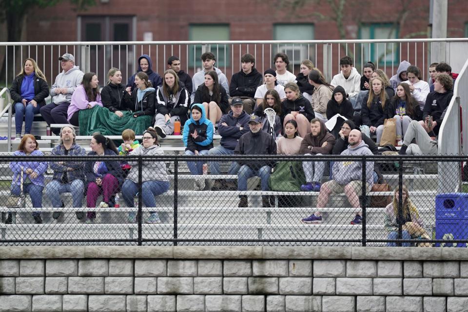Students and parents showed up to see the Scituate boys lacrosse team make its debut on Caito Field on Thursday afternoon, the first high school game played on the field since 2021.
