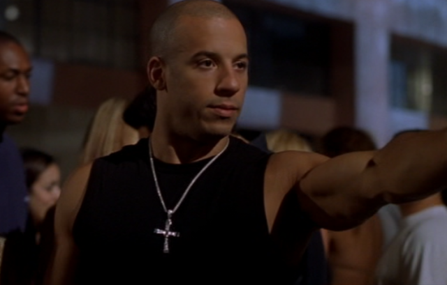 Dom Toretto Silver Cross Necklace Fast And Furious Dominic Vin Diesel  Costume 