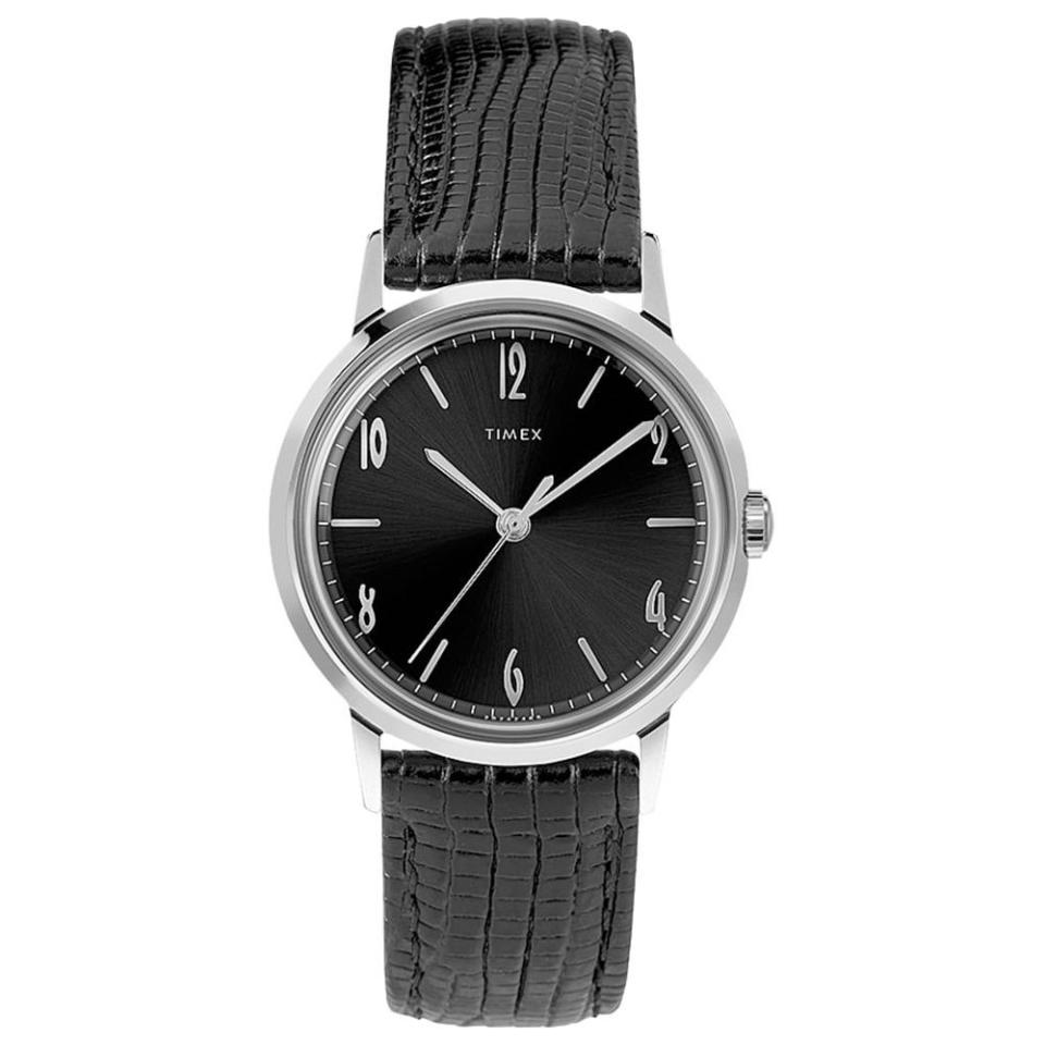 Marlin 34mm Hand-Wound Leather Strap Watch | Timex