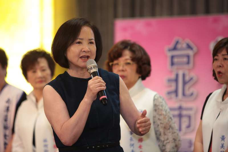 20180828-國民黨主席吳敦義夫人蔡令怡28日出席「台北市婦女會挺丁守中後援會成立大會」。（顏麟宇攝）