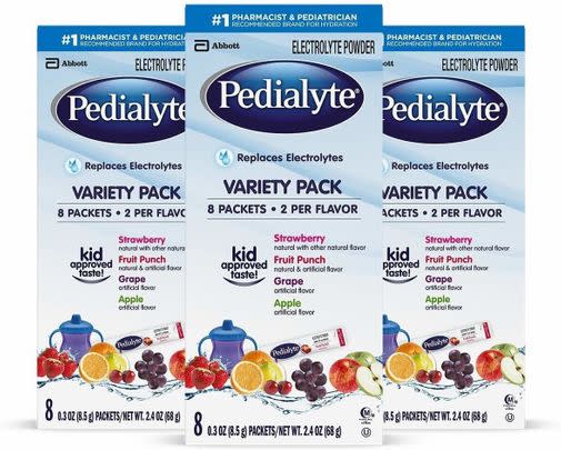 Pedialyte powder packets