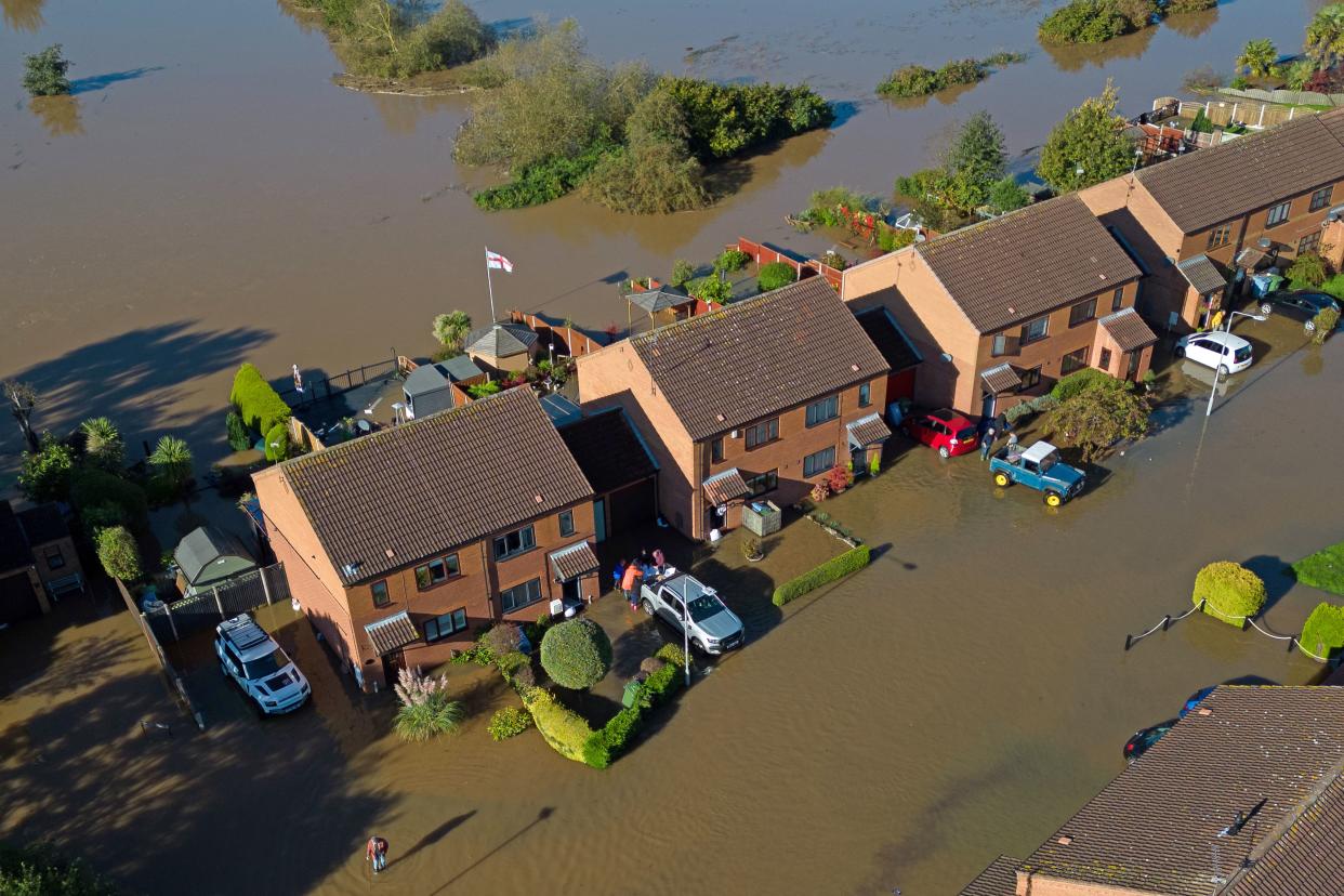Retford in Nottinghamshire was flooded after Storm Babet battered the UK (PA Wire)