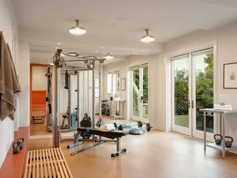 Gimnasio de la casa de Julia Roberts