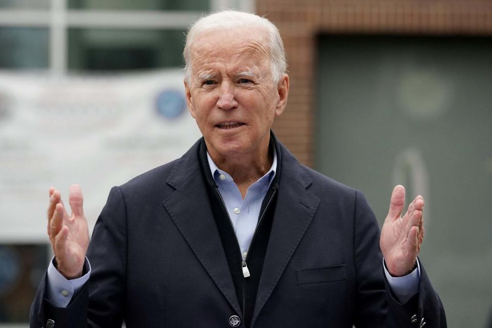 Joe Biden leads the polls (AFP via Getty Images)