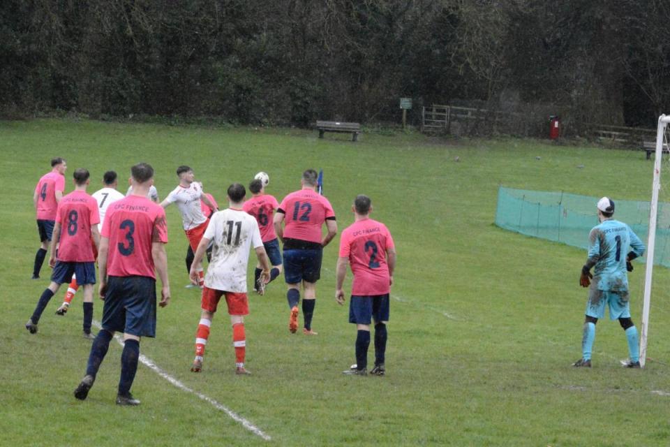 St Josephs (white shirts), in action earlier this season, were held to a draw by Forza Watford <i>(Image: Len Kerswill)</i>