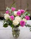 <p>Classic and inexpensive, these city staple can be found in bodegas, supermarkets, and local farmers markets throughout the country — and with a little imagination and slight rearranging of the stems, you too can have a grand looking bunch to bring for mom. <em>Tip: Mix and match the colors of the flowers. </em><br>White and pink roses with eucalyptus and veronica white flowers Pricing: $10 per bunch of white roses, $10 per bunch of pink roses, $6 per bunch of eucalyptus, $6 per bunch of veronica white flowers<br>(photo: Priscilla De Castro) </p>