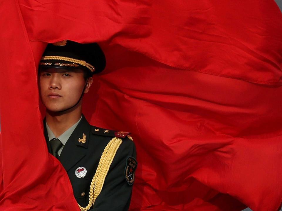 china flag soldier