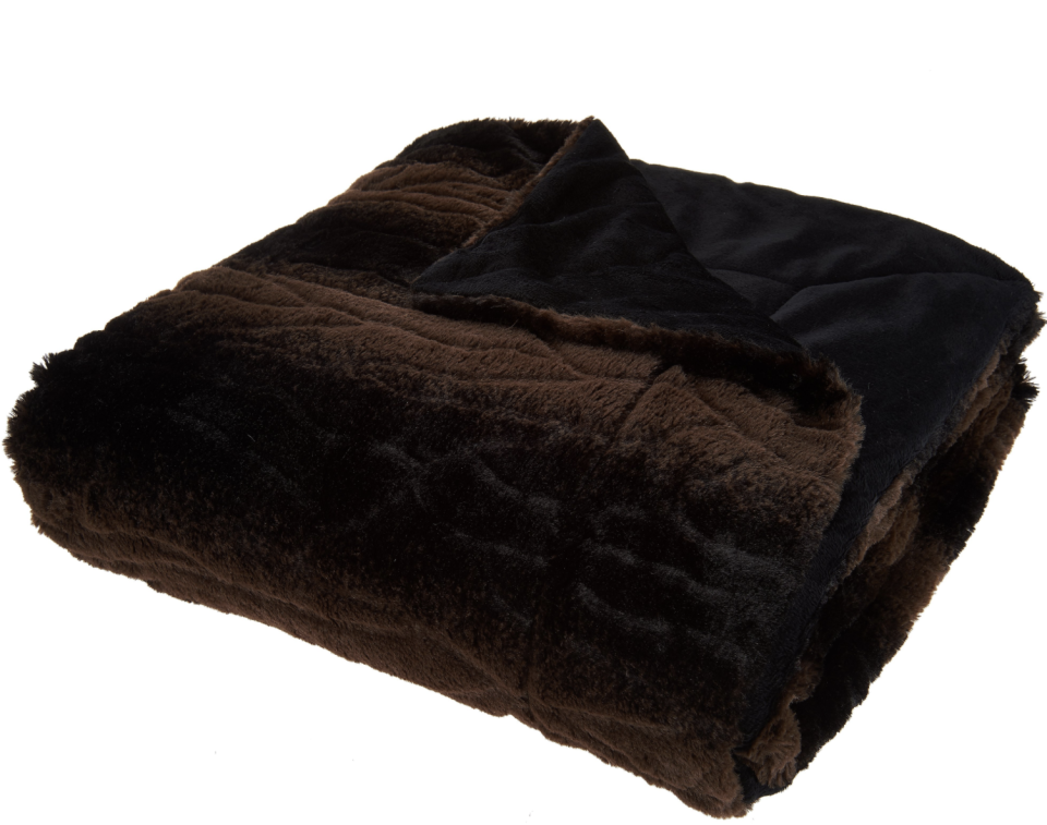 Dennis Basso 68" x 60" Oversized Sculpted Faux Fur Throw (Photo: QVC)