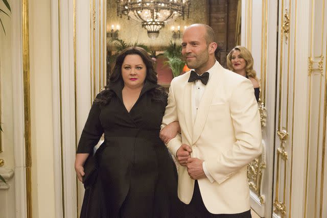 Larry Horricks/20th Century Studios Melissa McCarthy and Jason Statham in 'Spy'