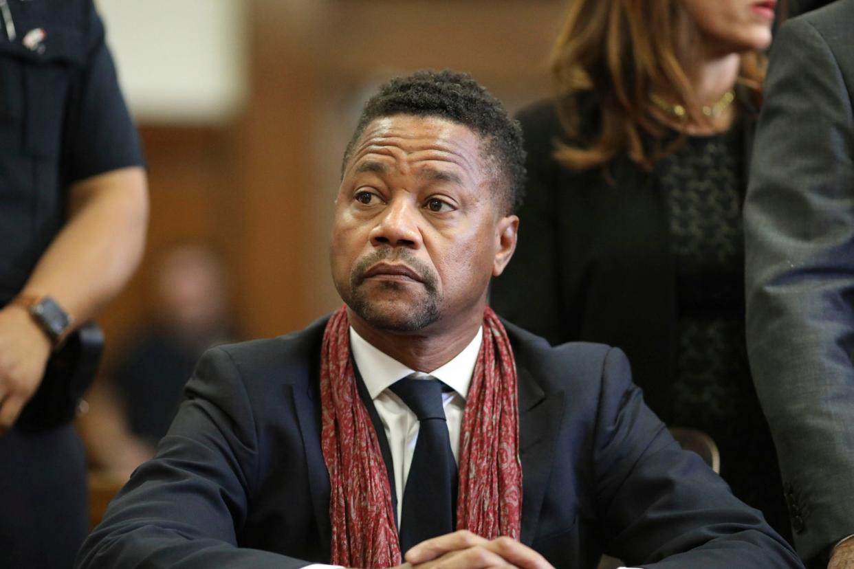 Cuba Gooding Jr appears in a court in New York for a hearing into charges of sexual misconduct: AP