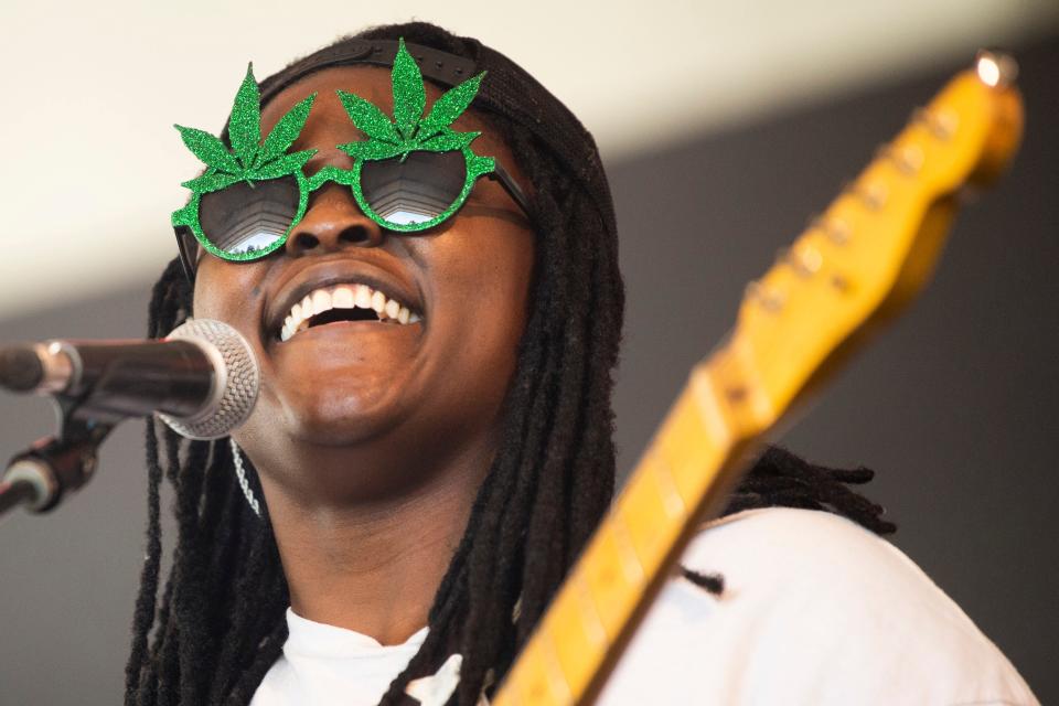 Joy Oladokun performs at That Tent during the Bonnaroo Music and Arts Festival held in Manchester, Tenn., on Saturday, June 18, 2022.