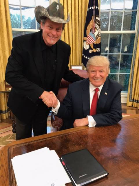 Ted Nugent strongly believes Donald Trump is going to make America great again. (Photo: Ted Nugent via Facebook)