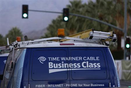 A Time Warner Cable installation van is shown in Palm Springs, California January 29, 2014. REUTERS/Sam Mircovich