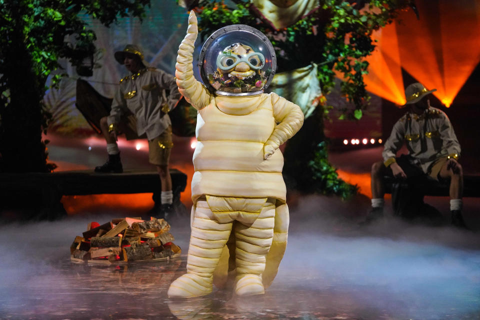 Alison Hammond's Masked Singer costume was a mask within a mask. (Bandicoot/ITV)