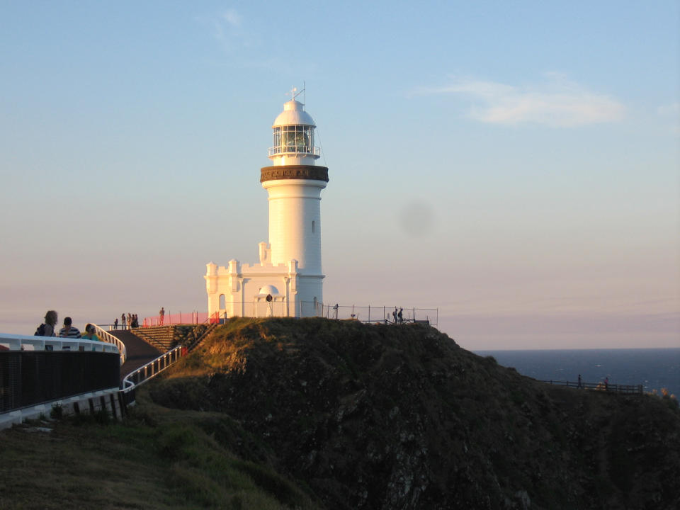 Pictured is the famous Byron Bay lighthouse at sunrise. Source: AAP