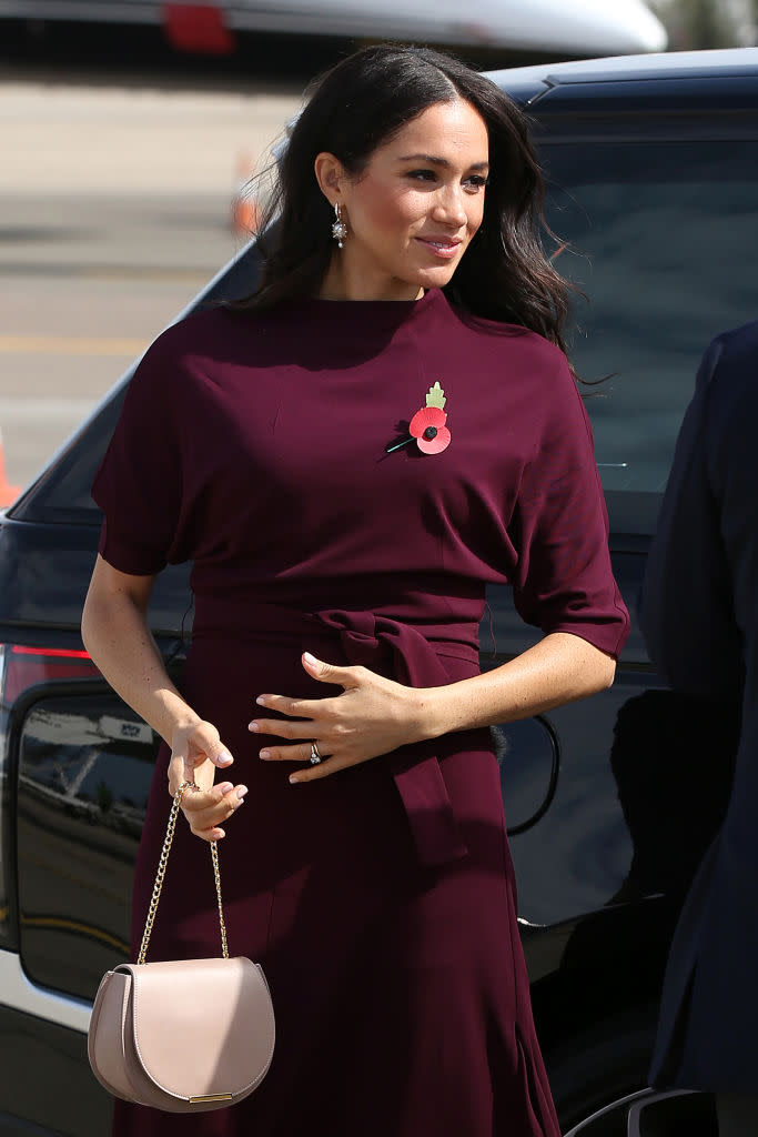 favorite fashion clothing brands meghan markle wears, Meghan Markle in Sydney in 2018, Cuyana, handbags, California