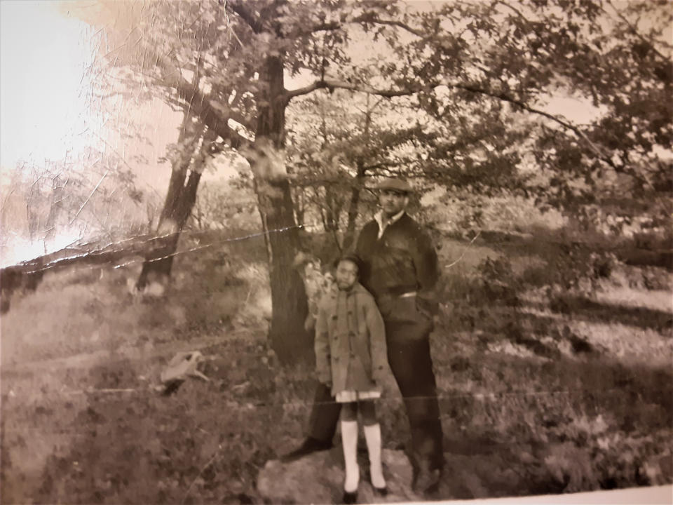 Jacqueline Adams with her father in an undated photograph. (Courtesy Jacqueline Adams)