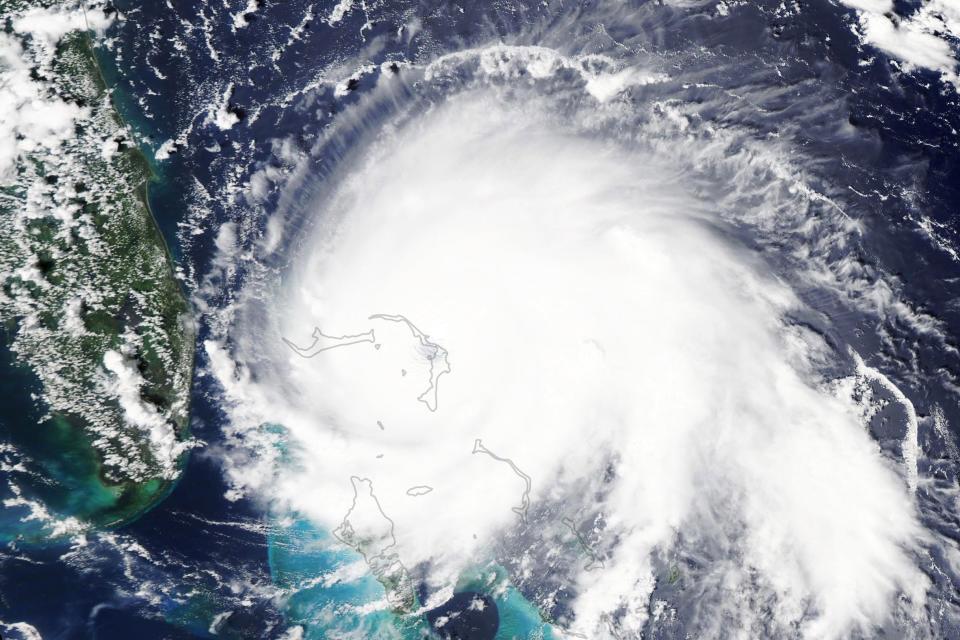 A NASA satellite image shows Hurricane Dorian making its way towards Florida. (EPA)