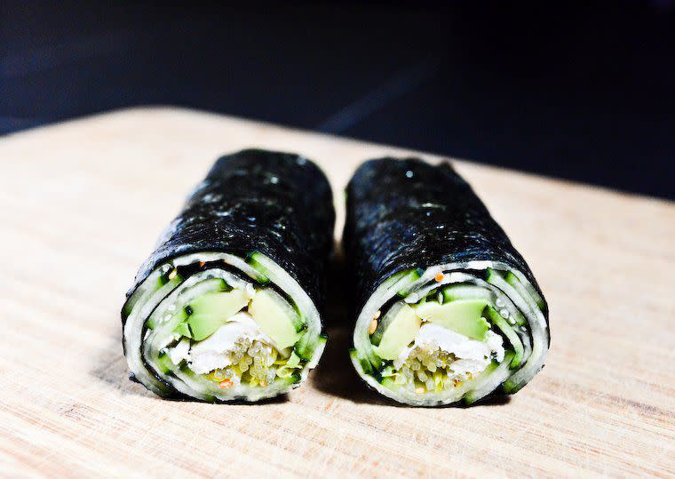 Nori Roll with Cucumber and Avocado