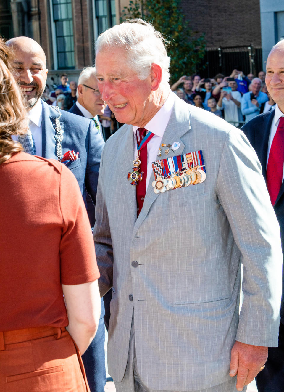 Prince Charles of Wales attends the opening of the restored tower of the Eusebius Church within the commemorations of the Operation Market Garden's 75th anniversary in Arnhem, The Netherlands. (Photo by DPPA/Sipa USA)