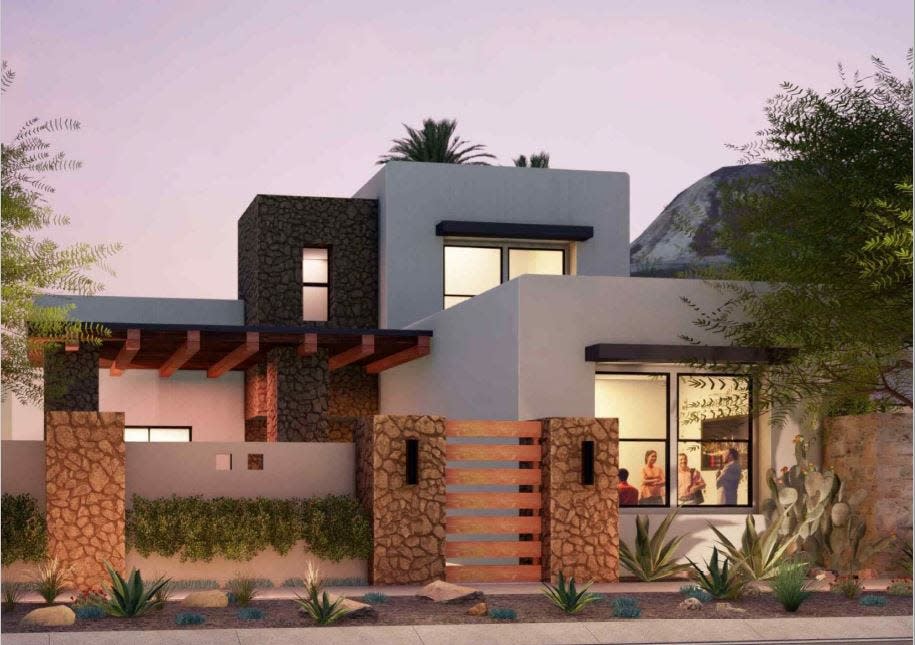 An example design for a single-family home in Disney’s Cotino development in Rancho Mirage.