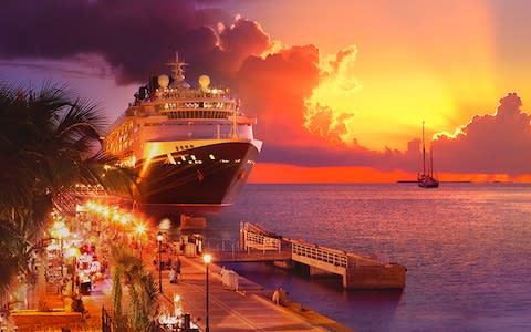 Sunset at the port in Key West, Florida - Credit: GEtty