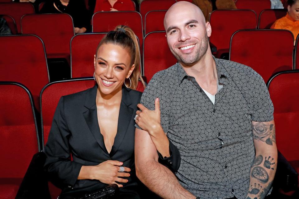 LOS ANGELES, CALIFORNIA - MARCH 14: (EDITORIAL USE ONLY. NO COMMERCIAL USE) (L-R) Jana Kramer and Mike Caussin attend the 2019 iHeartRadio Music Awards which broadcasted live on FOX at the Microsoft Theater on March 14, 2019 in Los Angeles, California. (Photo by Rich Fury/Getty Images for iHeartMedia)