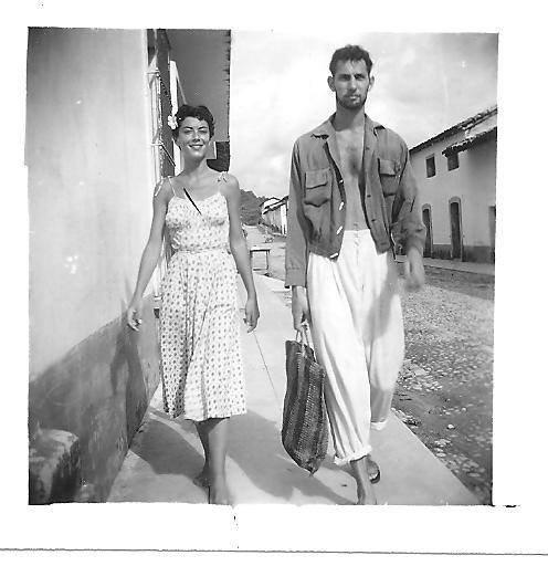 "My mom and dad strolling in Puerto Vallarta in 1954, not long after they met. They first saw each other in Mexico, when my dad was making ends meet as a picador (one member of a bullfighting team). It was love at first sight." -- <i>Chrissie Evans</i>