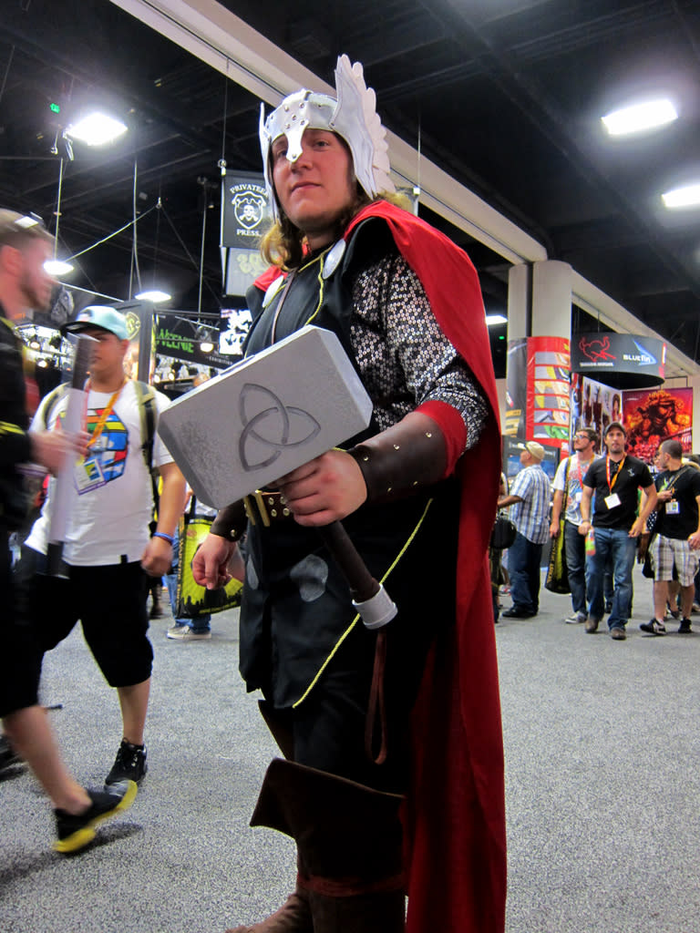 The Mighty Thor wields his hammer - San Diego Comic-Con 2012 Costumes