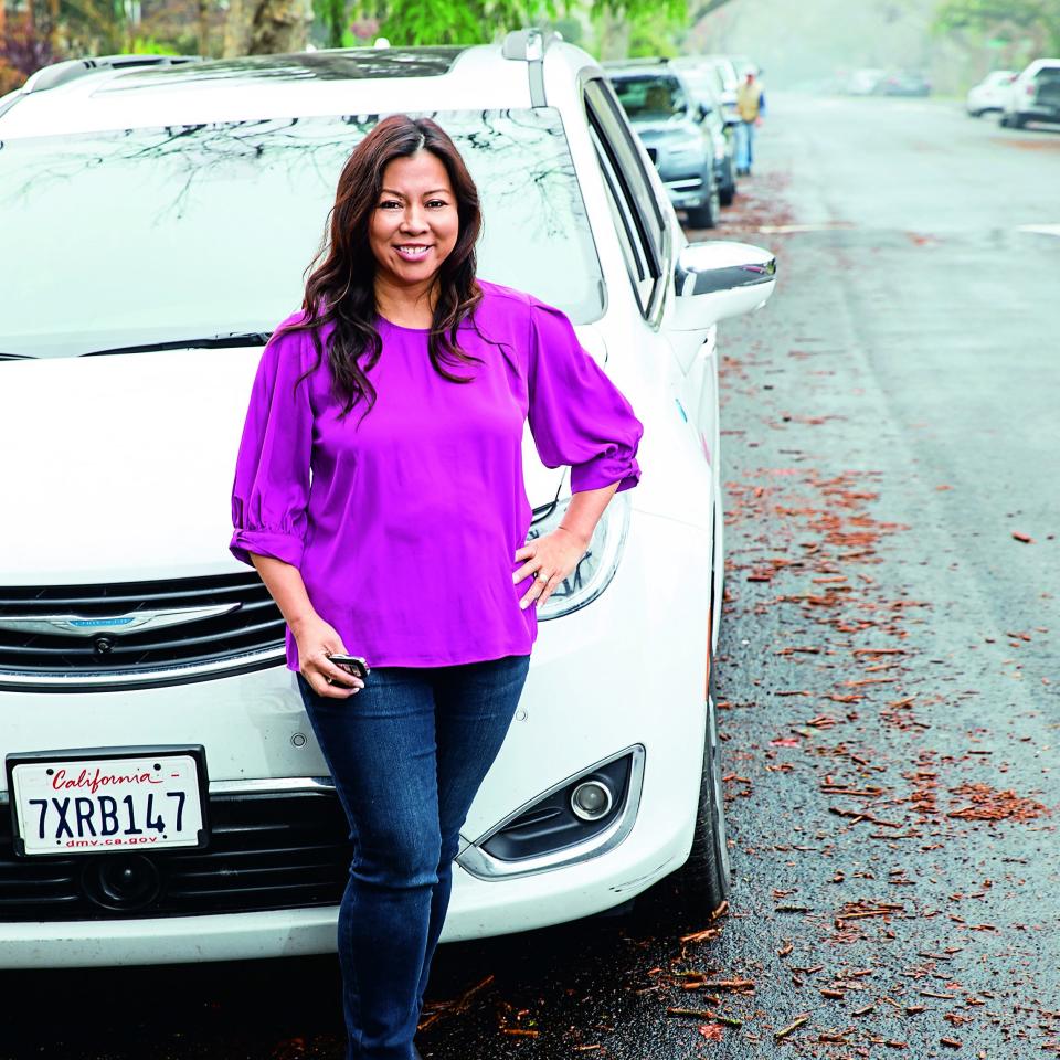 Elsa Calacal with her car side hustle