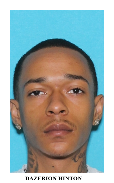 Dazerion J. Hinton, 24, is wanted by the FBI for charges in the 4-Nation gang case in Erie. He was indicted in May.