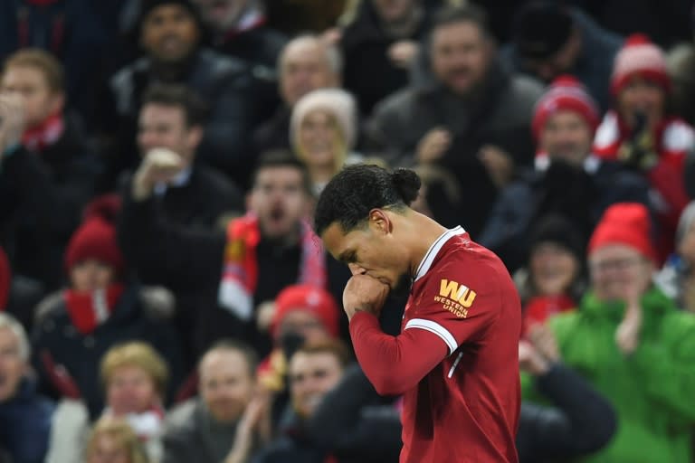 Virgil Van Dijk moved to Anfield for £75 million (85m euros, $104m) in January, but has been on the winning side in just one of his four outings for Liverpool since