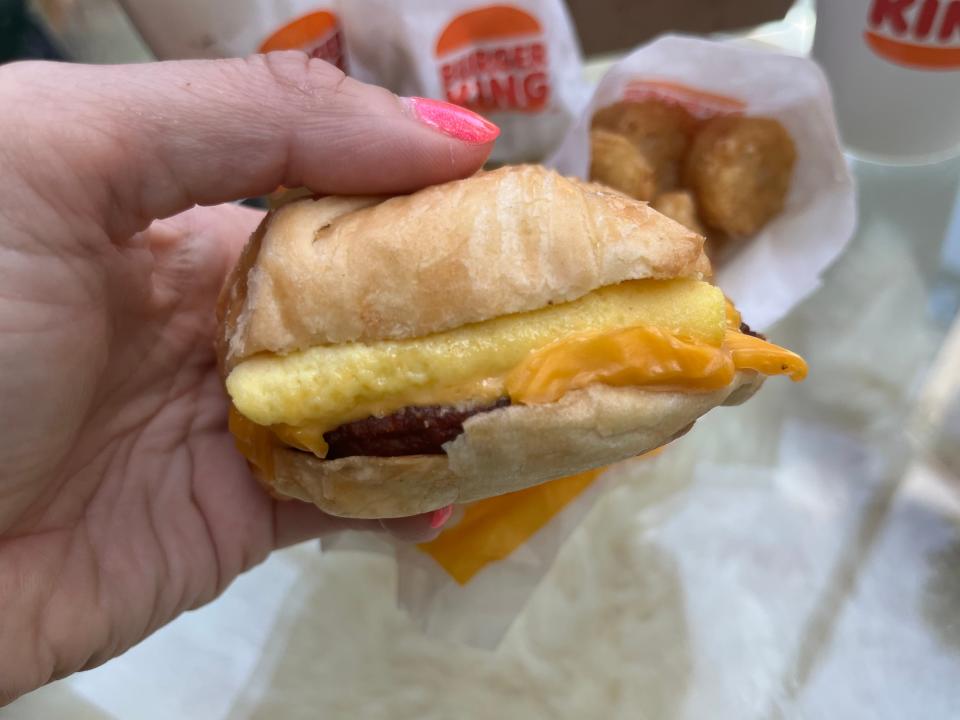 Croissant sandwich at Burger King