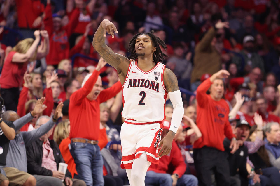 Caleb Love has found a home at Arizona after transferring from North Carolina. (Christian Petersen/Getty Images)