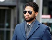 FILE PHOTO: Actor Jussie Smollett leaves the Leighton Criminal Court Building after his hearing in Chicago