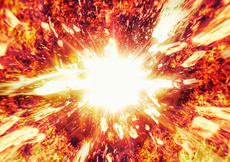 Illustration of a bright explosion.