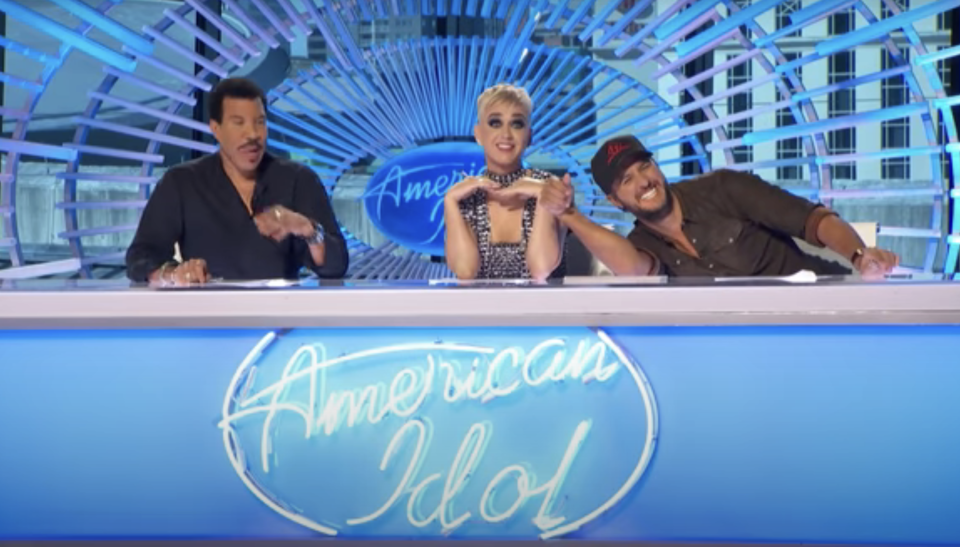 the judges on american idol in shock and laughing