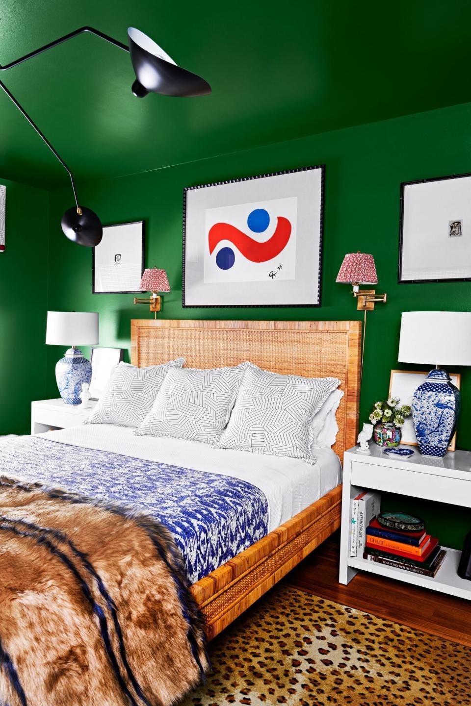 Meg Kelly's 1960s Ranch Remodel Green Bedroom