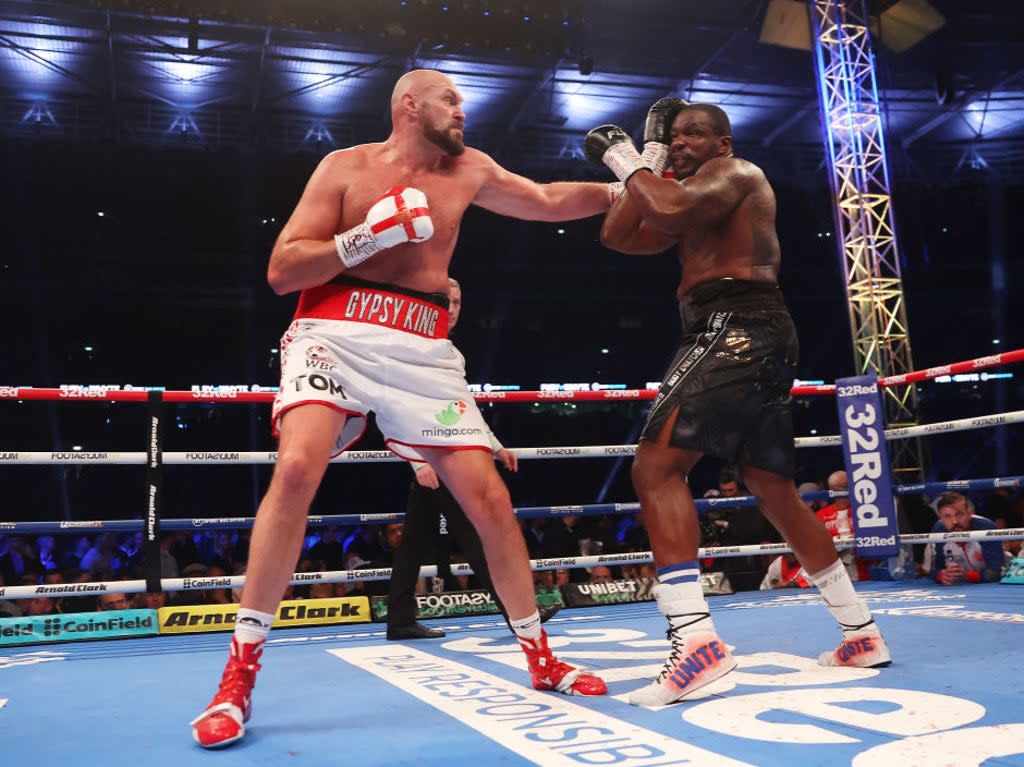 Tyson Fury won the fight after a stunning uppercut in the sixth round (Getty Images)