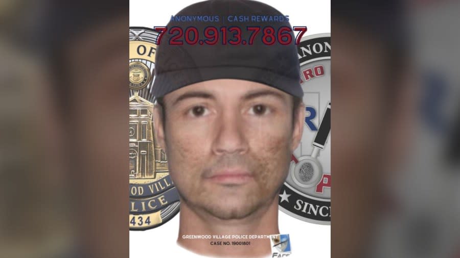 This is a composite sketch of a suspect that police in Greenwood Village are looking for in a 1990 cold case, and it believes community members hold key information. (Metro Denver Crime Stoppers)