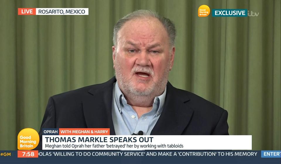 Thomas Markle 'Good Morning Britain' TV Show