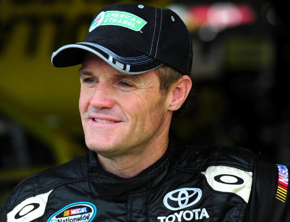Nationwide Series driver Kenny Wallace stands outside his garage stall during a break in practice on Thursday, February 23, 2012 at Daytona International Speedway. Jeff Siner - jsiner@charlotteobserver.com