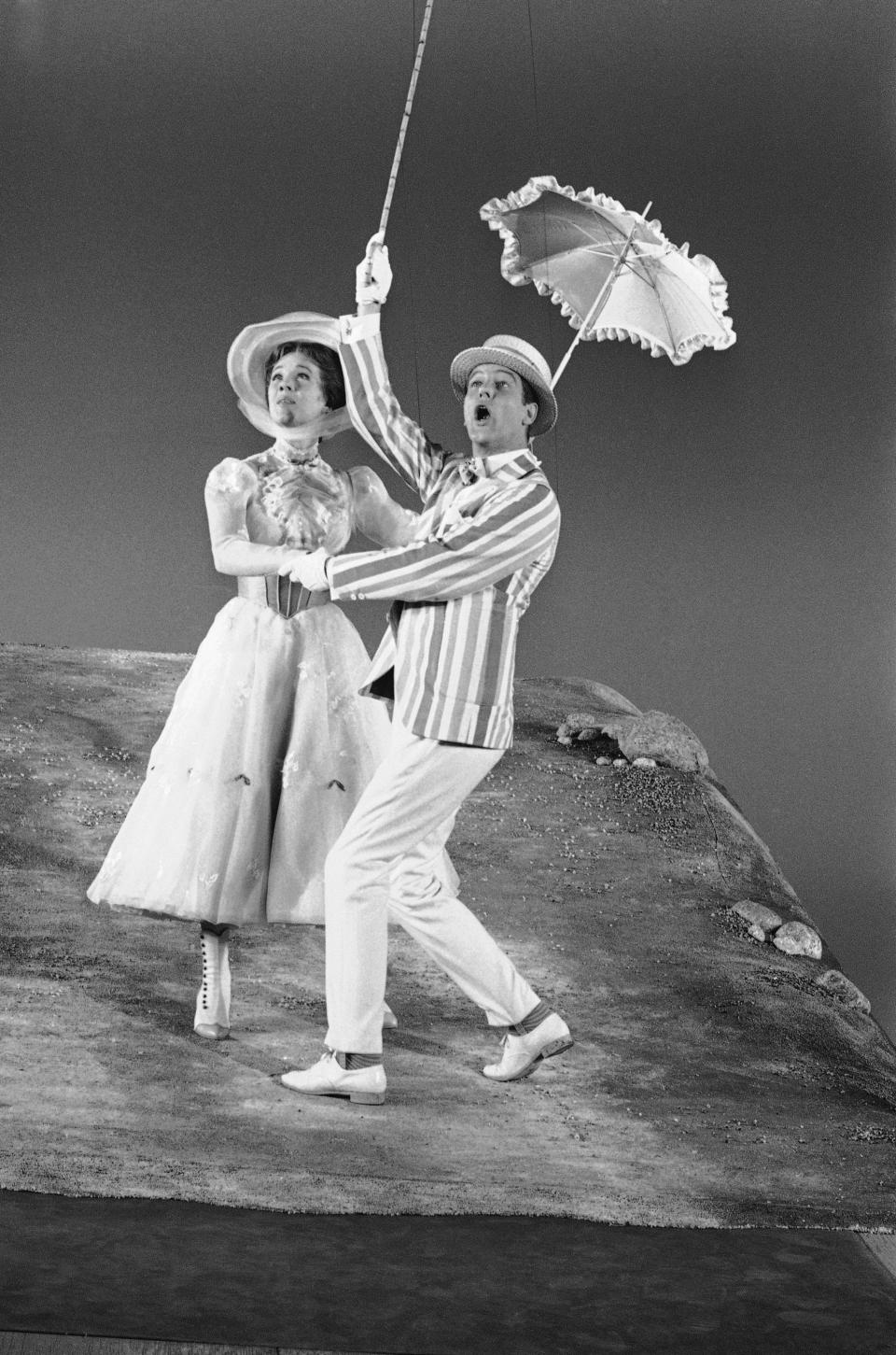 Julie Andrews dances with co-star Dick Van Dyke for the new movie 
