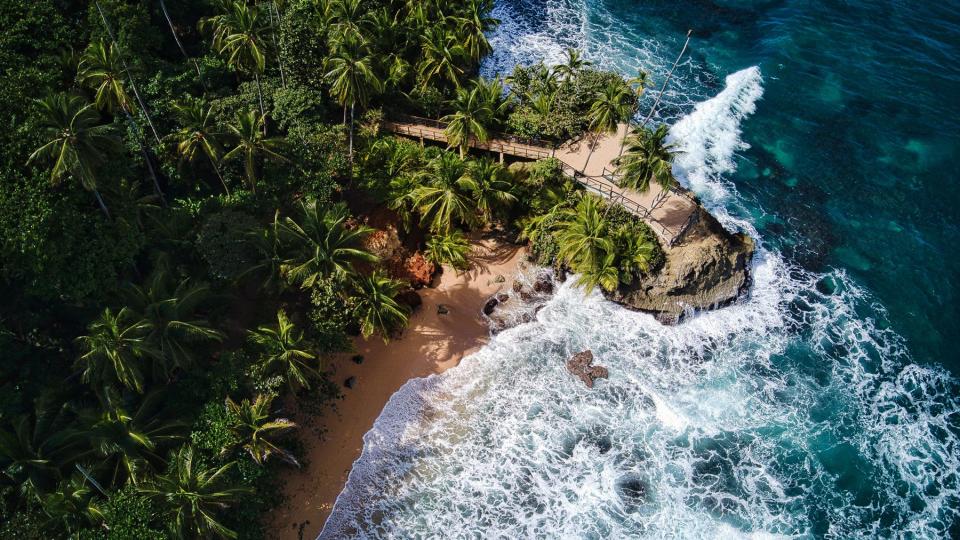 Aerial view of sea in Costa Rica