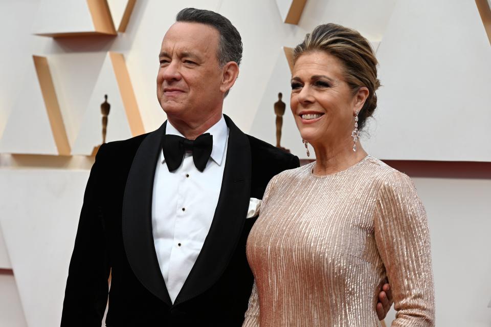 Tom Hanks and Rita Wilson shared an update with fans after both were diagnosed with COVID-19. (Photo: ROBYN BECK/AFP via Getty Images)