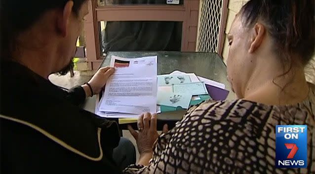 Ms Burns reads the letter from New South Wales Health. Source: 7News