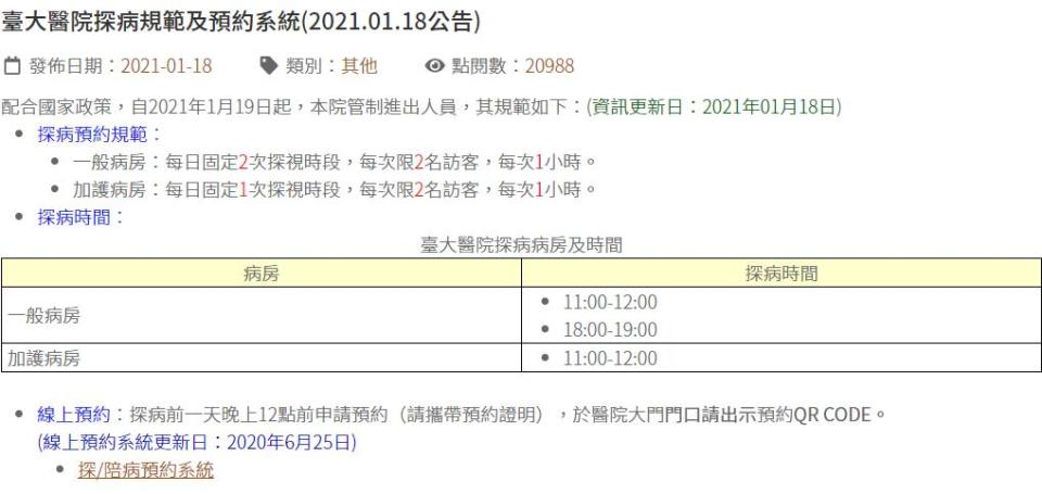 快新聞／因應疫情升溫！ 台大醫院明起管制進出人員「限縮探病時段及人數」