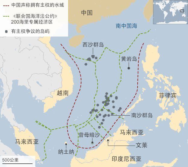 東協10＋1海上聯合軍演選在納土納島北方，與中國有主權爭議的北納土納海。   圖：翻攝陸網